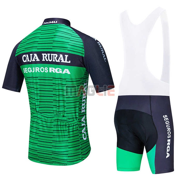 Maglia Caja Rural Manica Corta 2020 Verde Nero